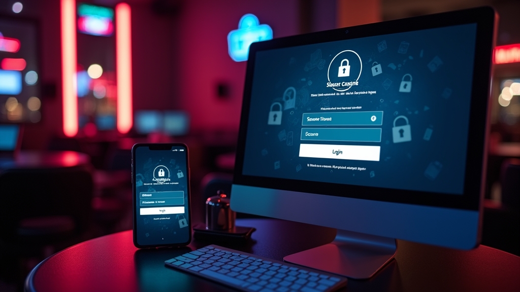 Móvil y ordenador mostrando una pantalla de acceso seguro